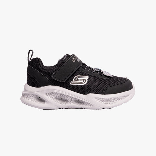 Skechers METEOR-LIGHTS Boys Trainers Black/Gray