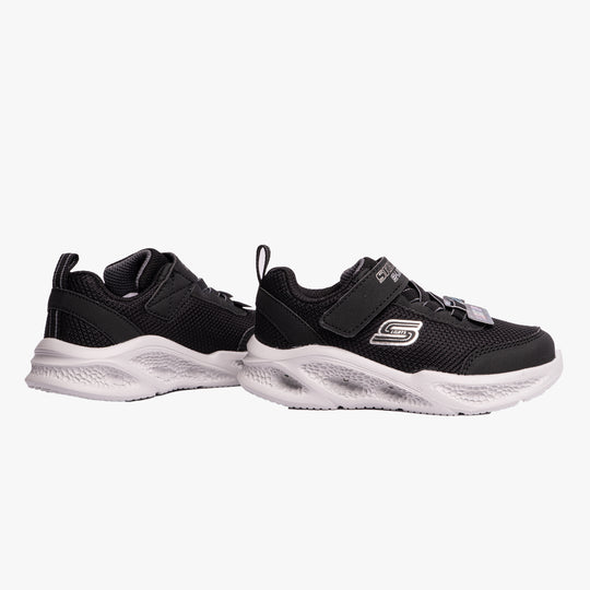 Skechers METEOR-LIGHTS Boys Trainers Black/Gray