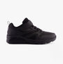 Skechers 403640L/BBK UNO LITE - ECHO SURGE Boys Trainers Black side view featuring lace-up closure and synthetic material.