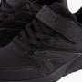 Skechers 403640L/BBK UNO LITE - ECHO SURGE Boys Trainers Black close-up view highlighting lace-up design and black synthetic upper.