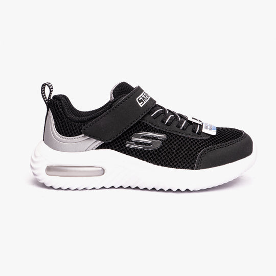 Skechers BOUNDER-TECH Boys Trainers Black/Silver