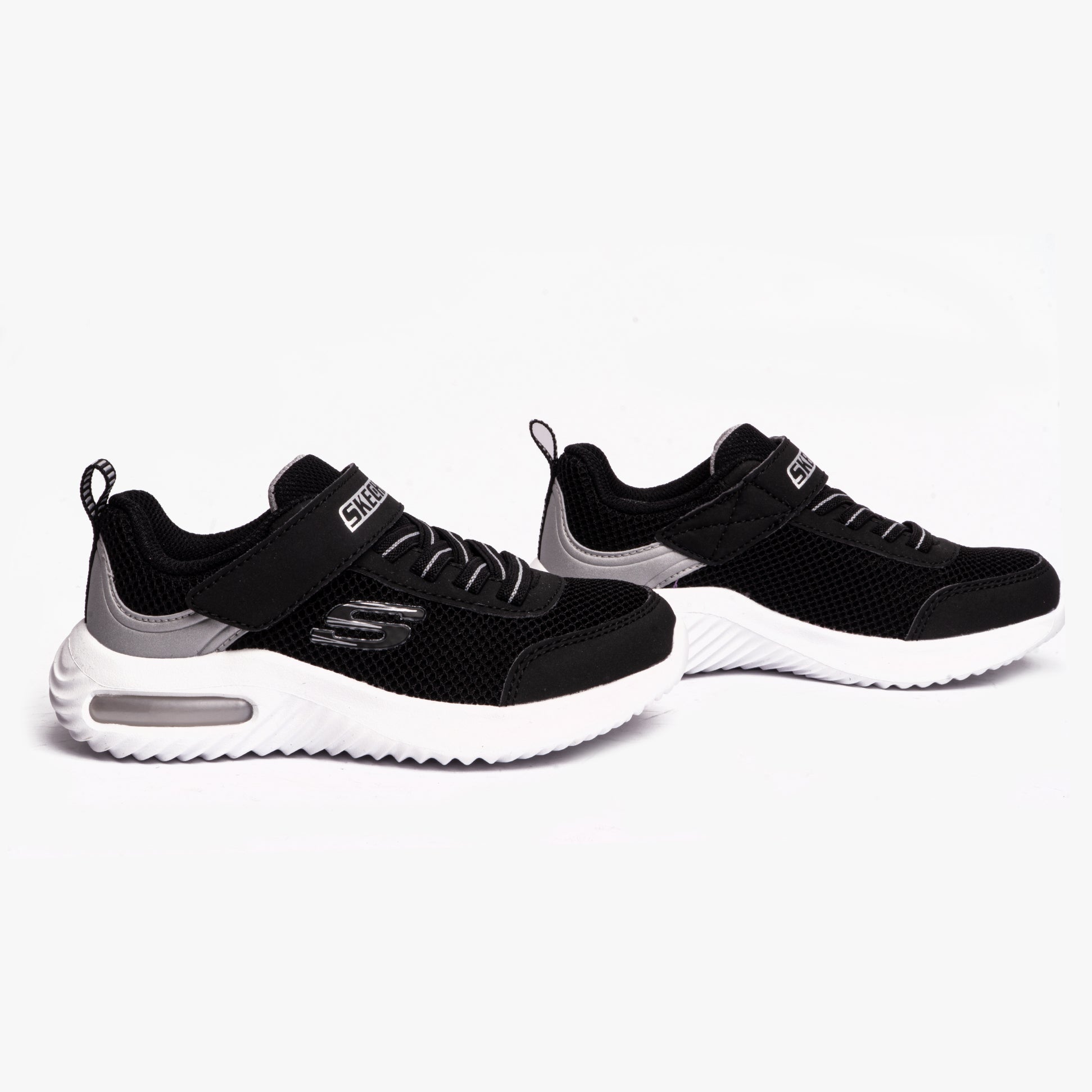 Skechers BOUNDER-TECH Boys Trainers Black/Silver