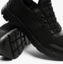 Skechers 403833L/BBK SUMMITS - HIGH RANGE Boys Trainers Black side view showcasing the breathable upper and rubber sole.