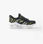 Skechers 403848L/NVBK METEOR-LIGHTS-BRISK-BEAMS Boys Trainers Navy/Black side view with lace-up closure and light-up feature.