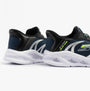 Skechers 403848N/NVBK METEOR-LIGHTS-BRISK-BEAMS Boys Trainers Navy/Black side view showing comfortable fit and stylish design.