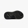 Skechers 403908N/BBK BOUNDER - TREZIC Boys Trainers Black sole view, featuring rubber material for traction.