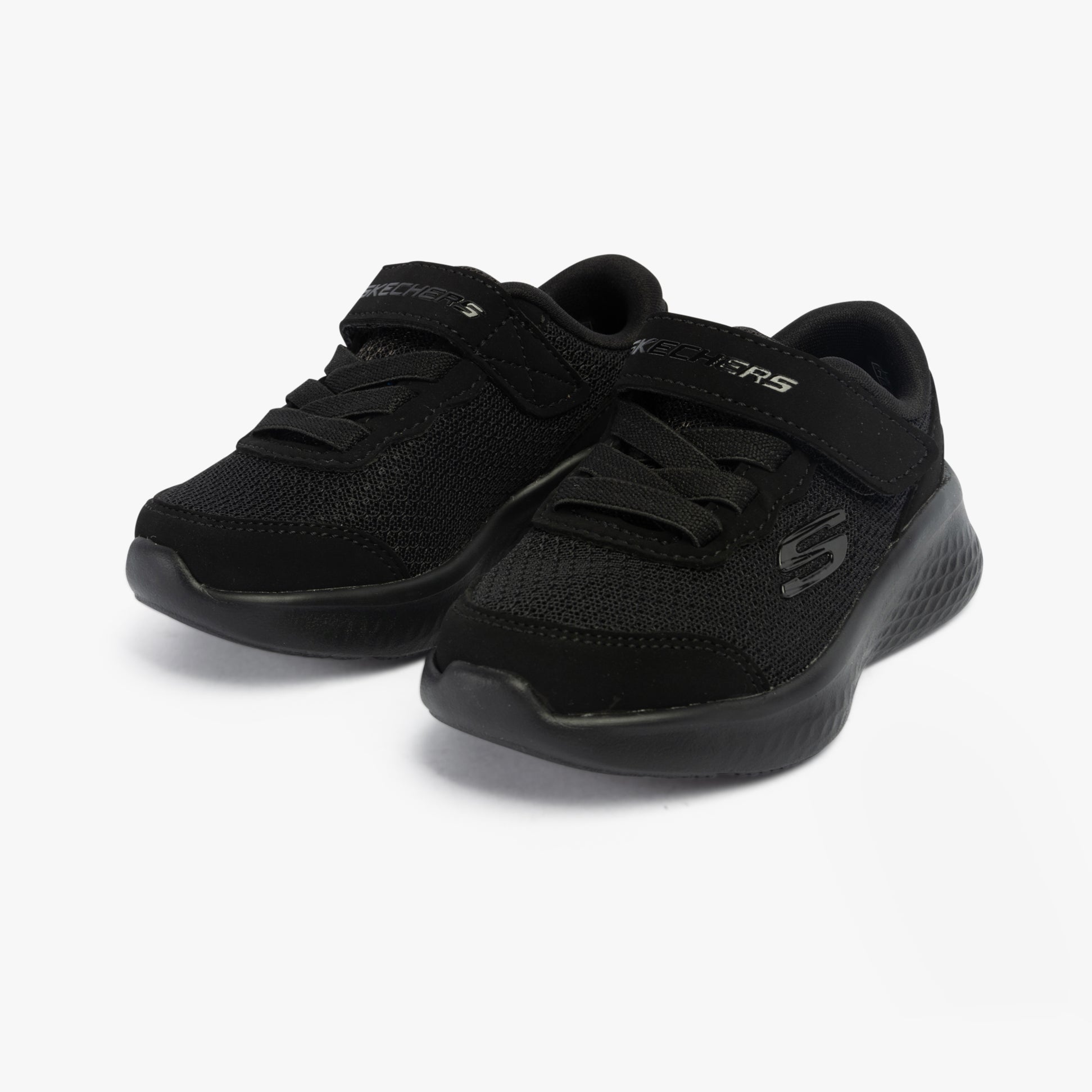 Skechers 404015N/BBK SKECH-LITE PRO - SPRINT SURGE Boys Trainers Black side view showcasing lightweight design and lace-up closure.