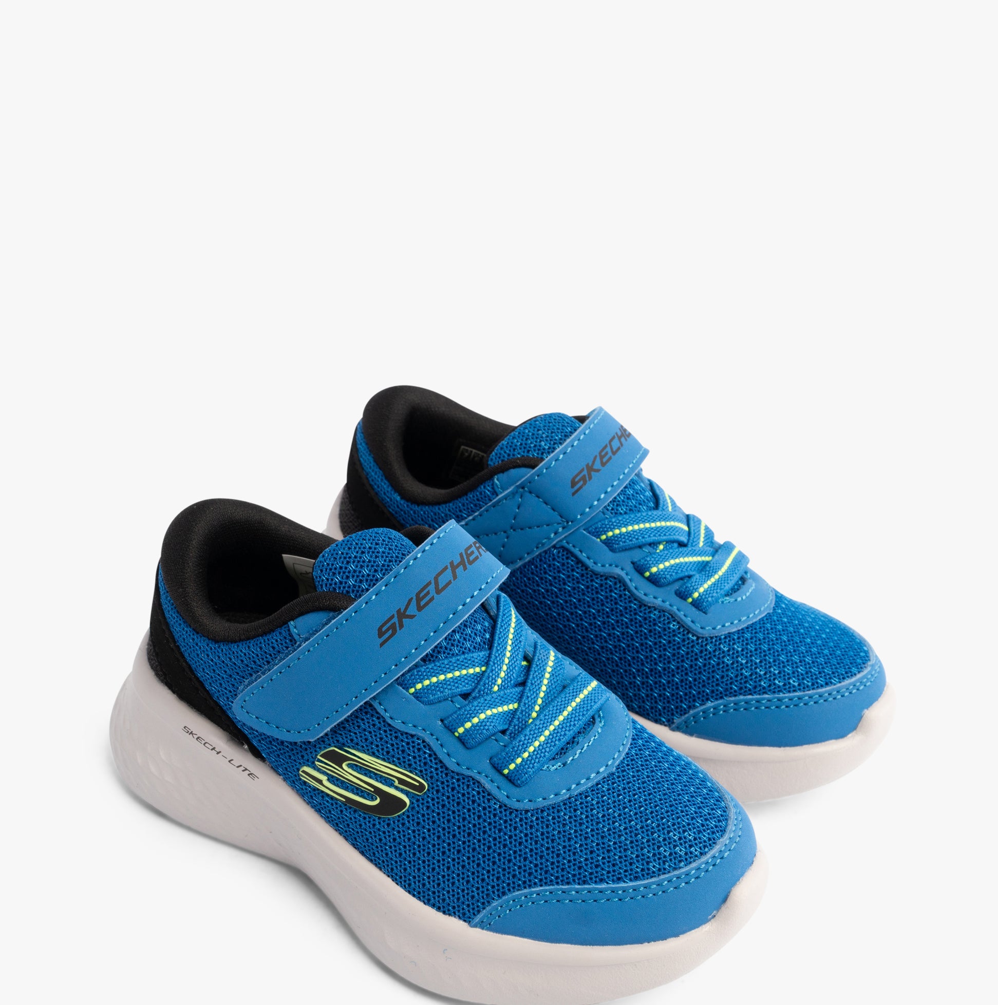 Skechers 404015N/BLBK SKECH-LITE PRO - SPRINT SURGE Boys Trainers Blue/Black side view showing comfort fit and stylish design.