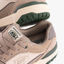 Skechers 406157L/TPE SKX-228 Boys Trainers Taupe side and detail view showcasing suede and synthetic upper.