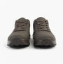 Skechers 52458/CHOC UNO - STAND ON AIR Mens Trainers Chocolate front view showing lace-up design and synthetic leather upper.