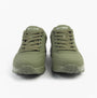 Skechers 52458/DKGR UNO - STAND ON AIR Mens Trainers Dark Green front view showing lace-up closure and comfort features.