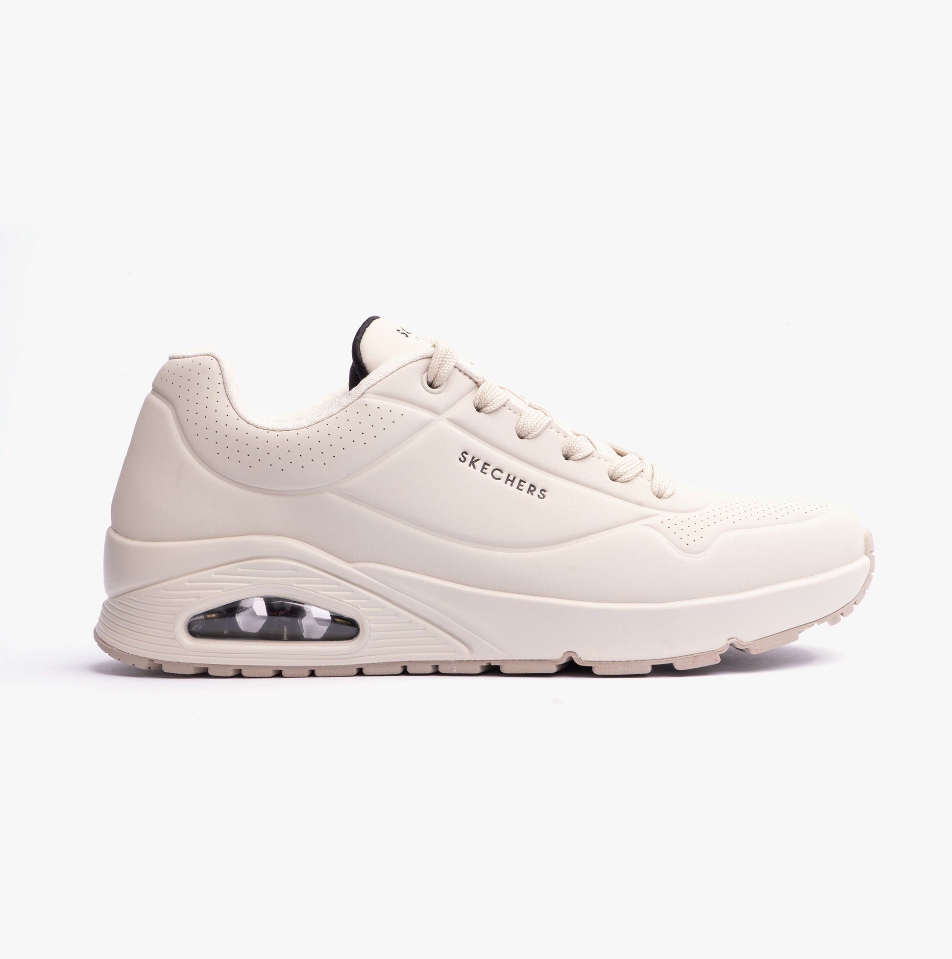 52458 Wht Skechers UNO STAND ON AIR Mens Trainers Off White