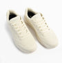 Skechers 52458/WWHT UNO - STAND ON AIR Mens Trainers White top view showing lace-up design and synthetic leather upper.
