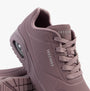 Skechers 73690/DKMV UNO - STAND ON AIR Womens Trainers Dark Mauve side view highlighting air-cushioned sole.