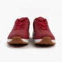 Skechers 73690/DKRD UNO - STAND ON AIR Womens Trainers Dark Red front view, showcasing lace-up closure and synthetic upper.