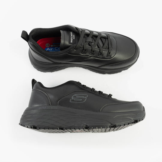 Skechers Work 108015EC Max Cushioning Elite SR - Kajus Womens Slip Resistant Work Trainers Black