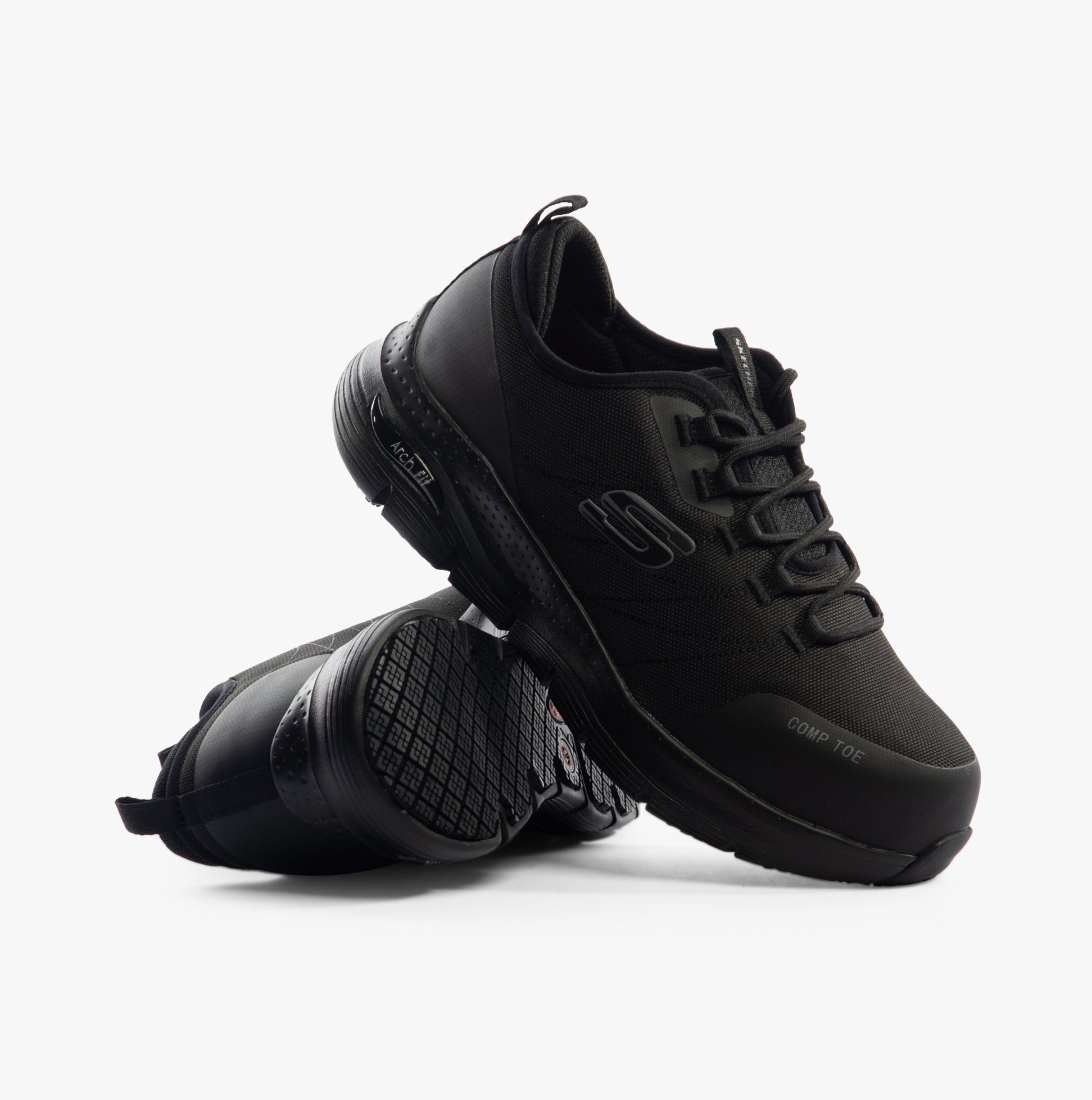Skechers Work 108075EC ARCH FIT SR - EBINAL Womens Safety Trainers Black
