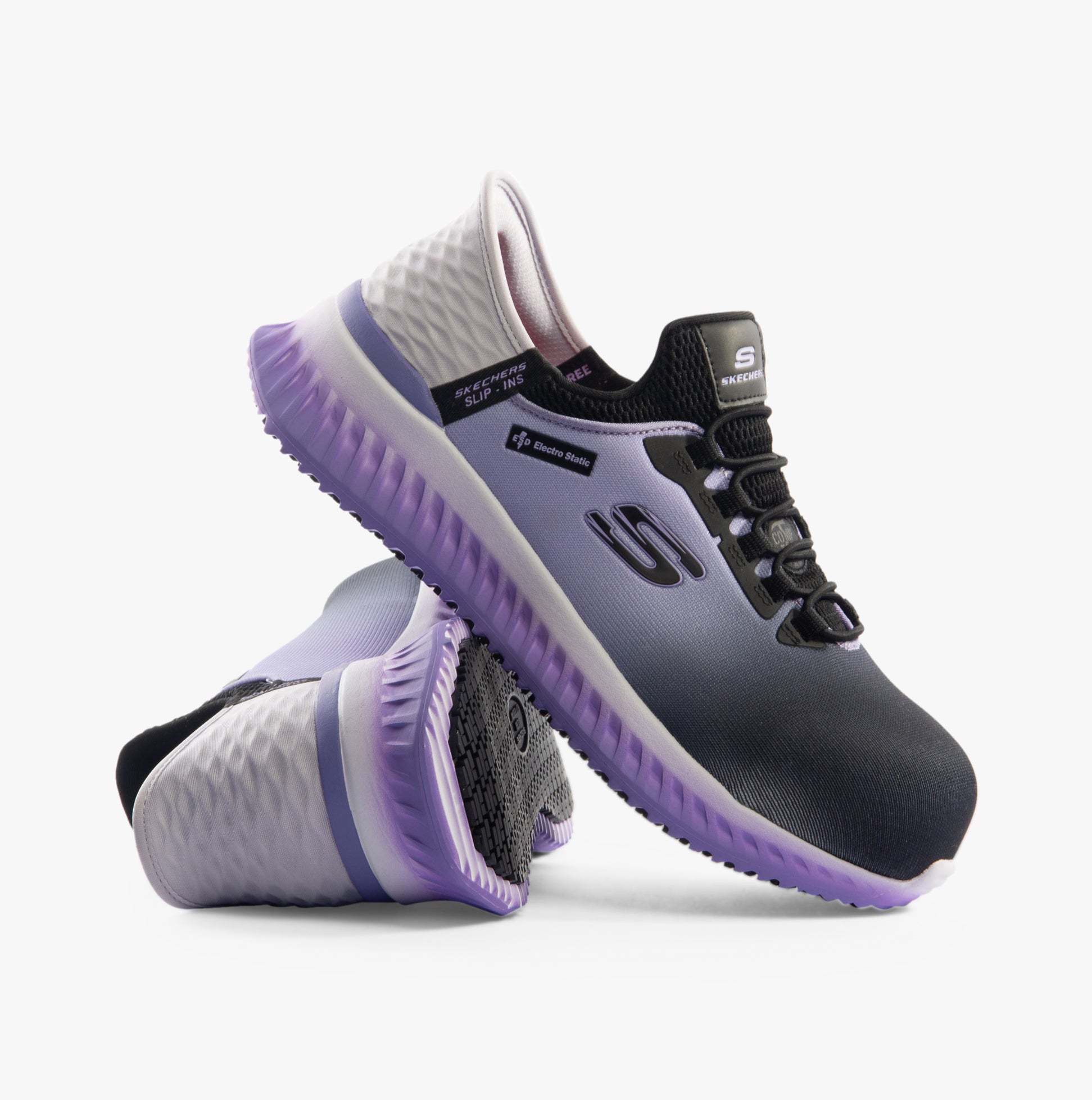 Skechers Work 108152EC TILIDO - OMBRAY Womens Safety Trainers Black/Purple