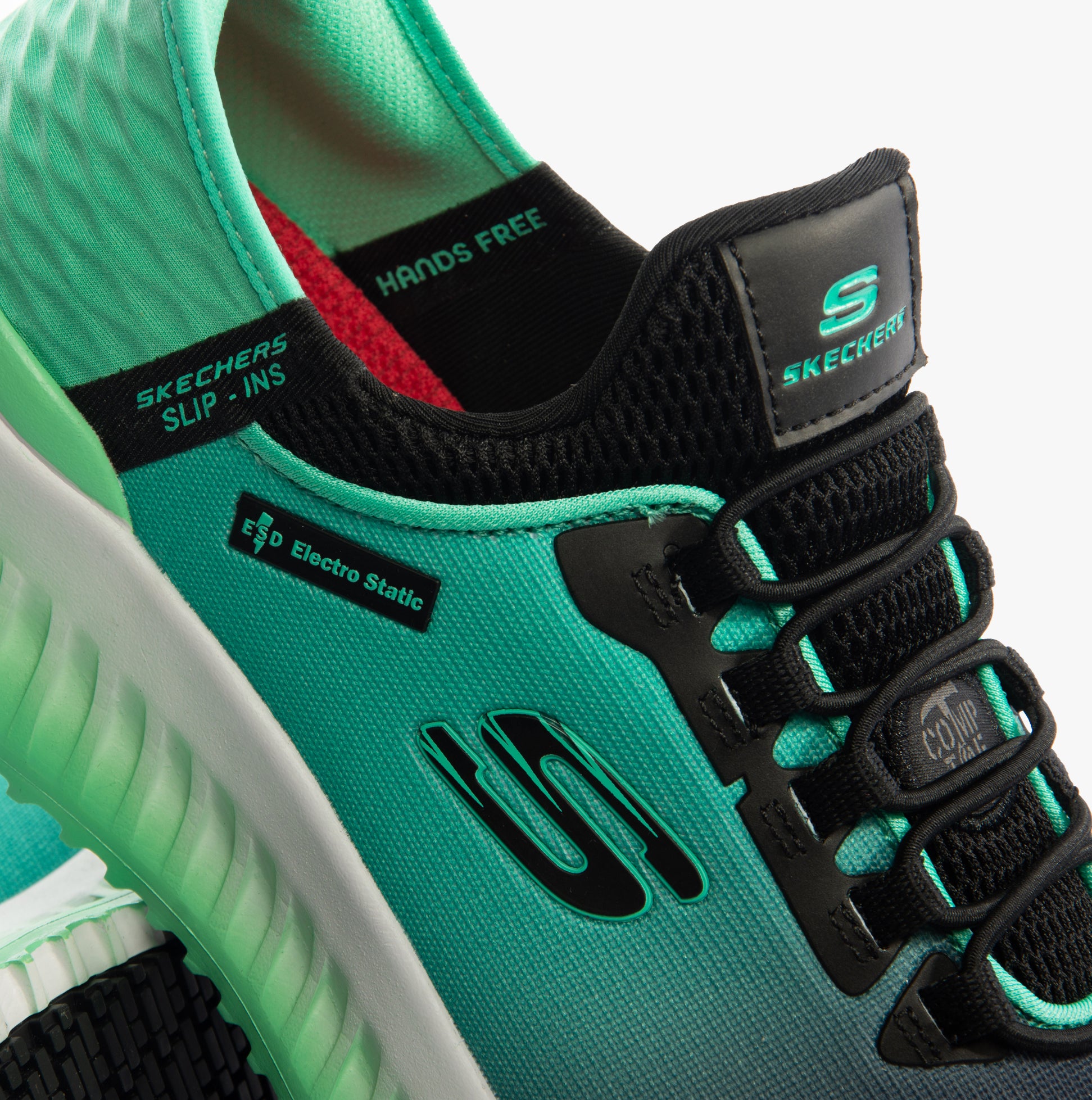 Skechers Work 108152EC TILIDO - OMBRAY Womens Safety Trainers Black/Teal