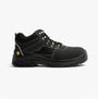Side view of Skechers Work 200002EC TROPHUS - LETIC Mens Safety Boots Black with lace-up closure and steel toe features.