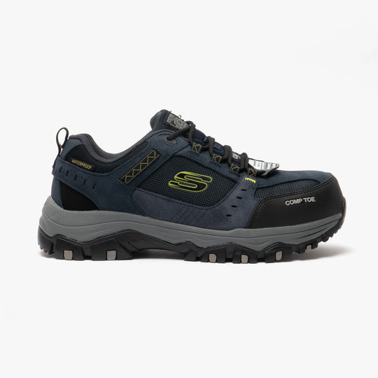 Skechers Work 77183EC Greetah Mens Waterproof Comp. Toe Safety Trainers Navy/Black