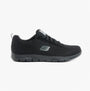 Side view of Skechers Work 77210EC GHENTER - BRONAUGH SR Womens Occupational Trainers Black with lace-up closure.