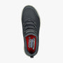 Top view of Skechers Work 77281EC MARSING - WAIOLA SR Womens Occupational Trainers Charcoal, showing round toe and lace-up design.