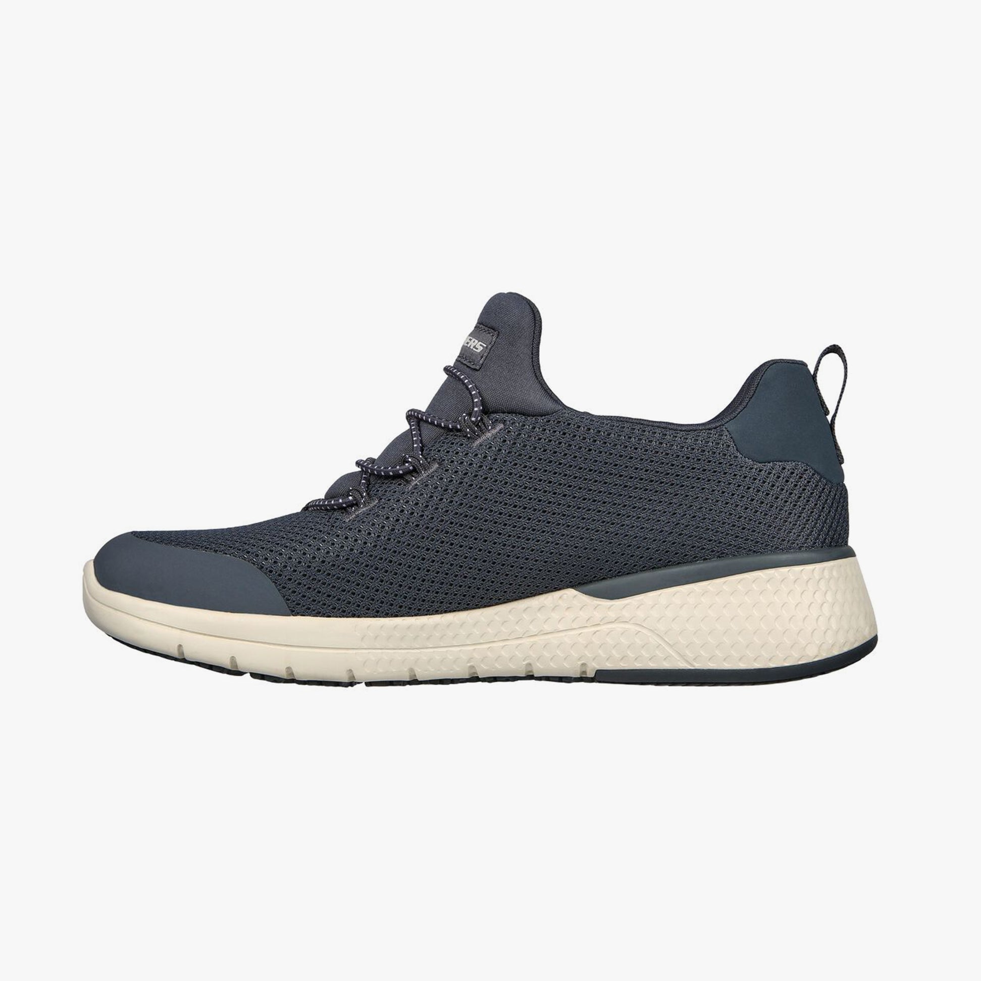 Skechers Work 77281EC MARSING - WAIOLA SR Womens Occupational Trainers Charcoal side view with synthetic mesh