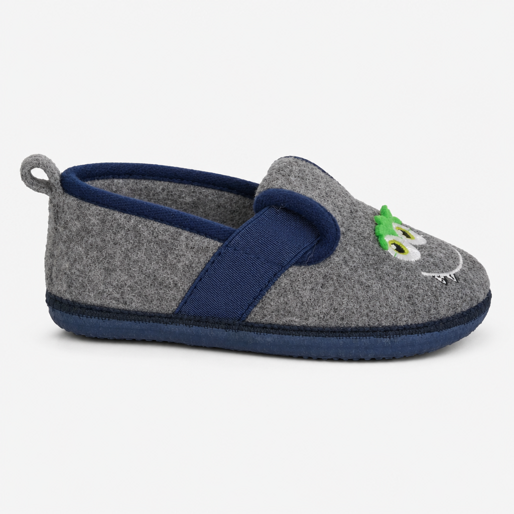 Sleepers YETI Unisex Kids Full Slippers Mid Grey