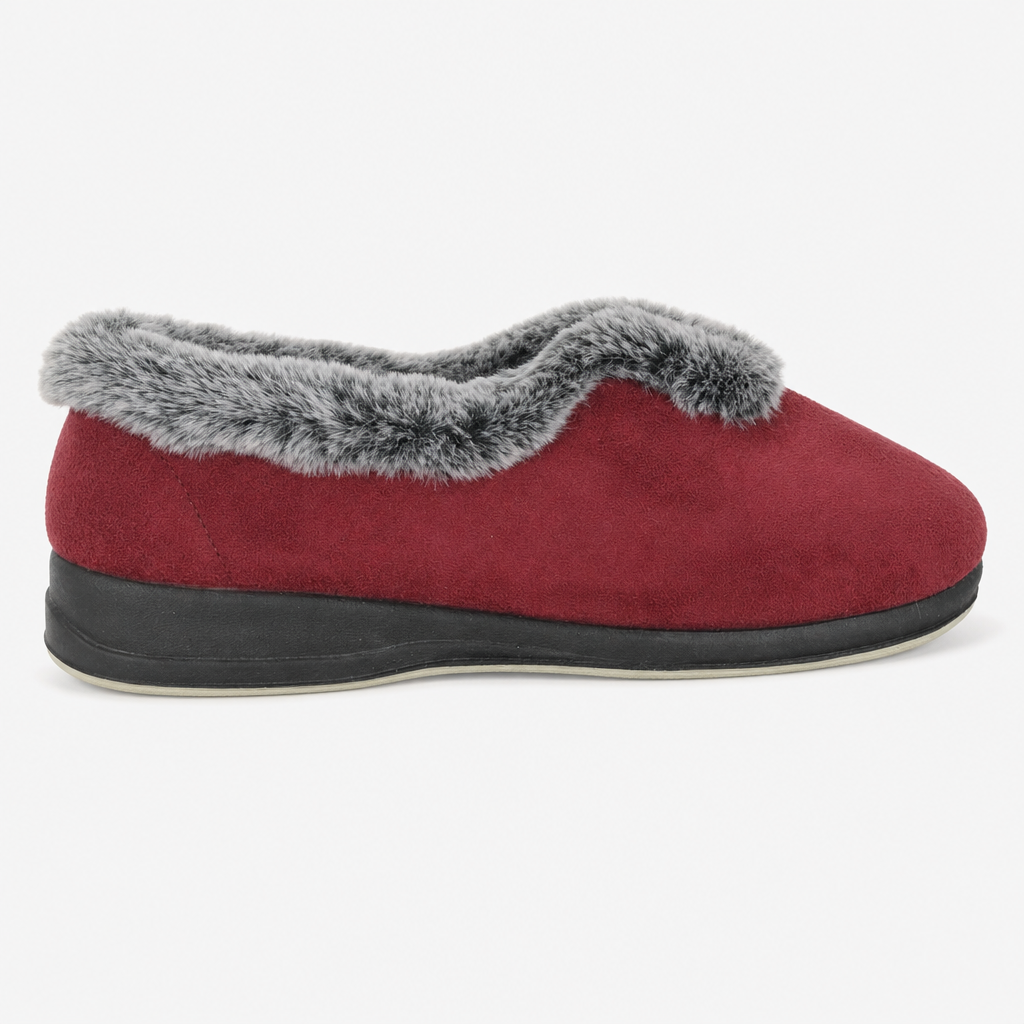 Sleepers PHOEBE Womens Full Slippers Burgundy