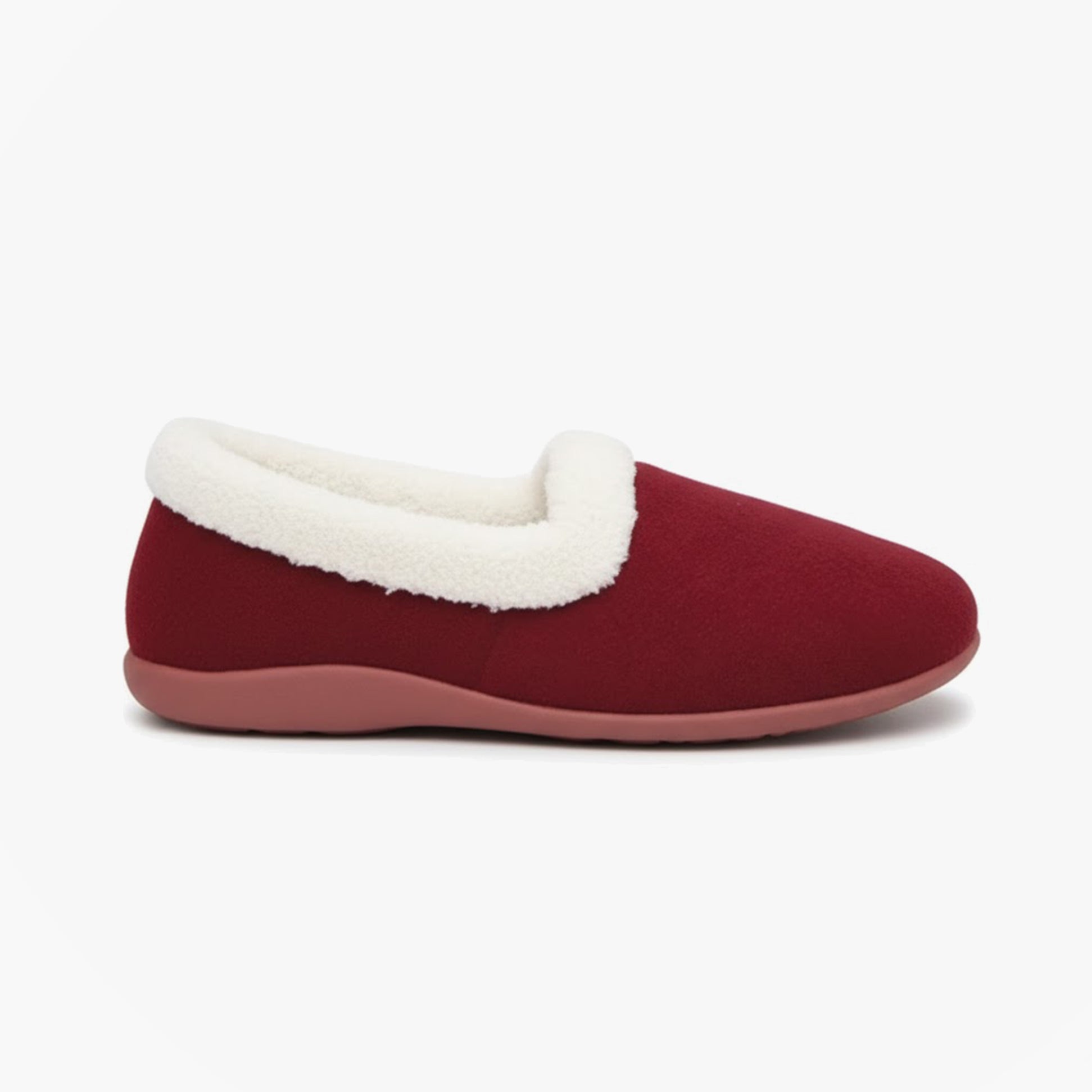 Sleepers SANDIE Womens Collared Full Slippers Wine