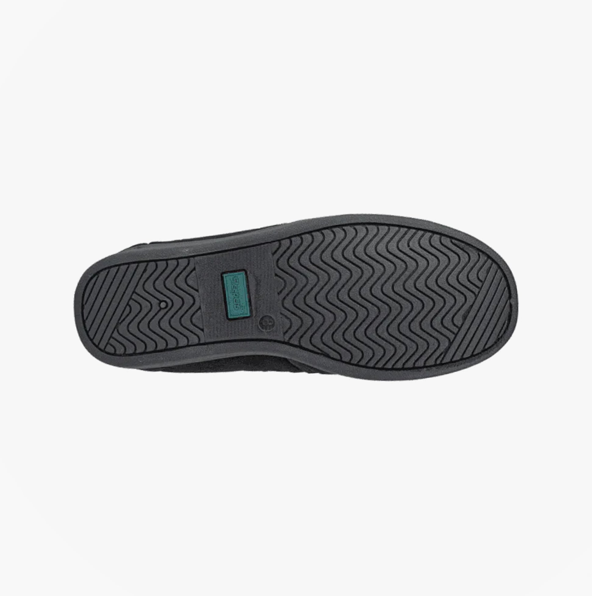 Sleepers WILSON Mens Twin Gusset Slipper Black Plush Velour