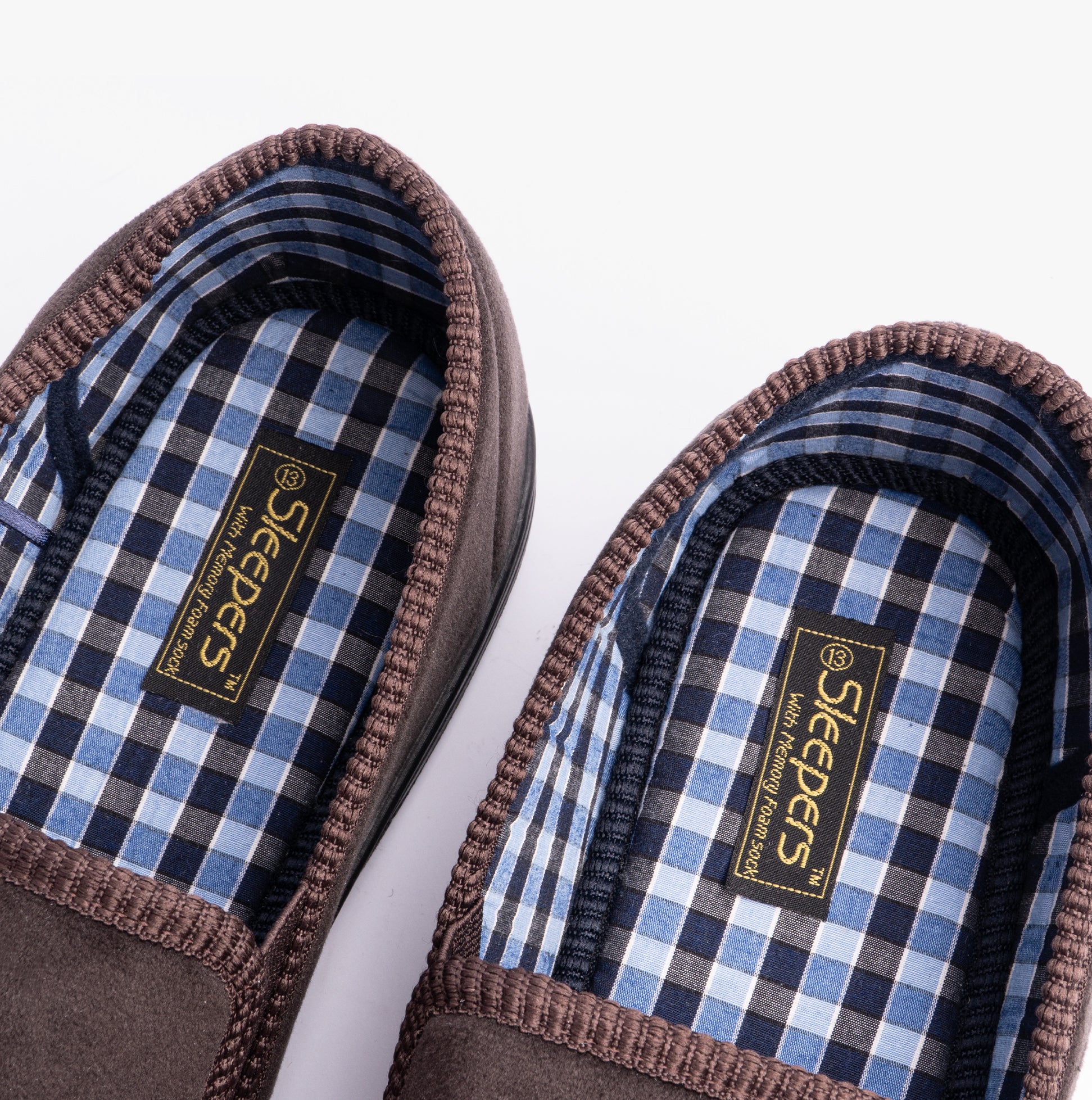 Sleepers WILSON Brown Mens Plush Velour Twin Gusset Slipper