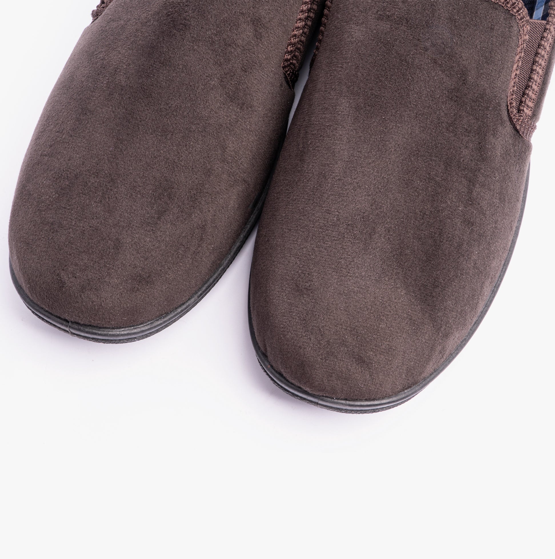 Sleepers WILSON Brown Mens Plush Velour Twin Gusset Slipper