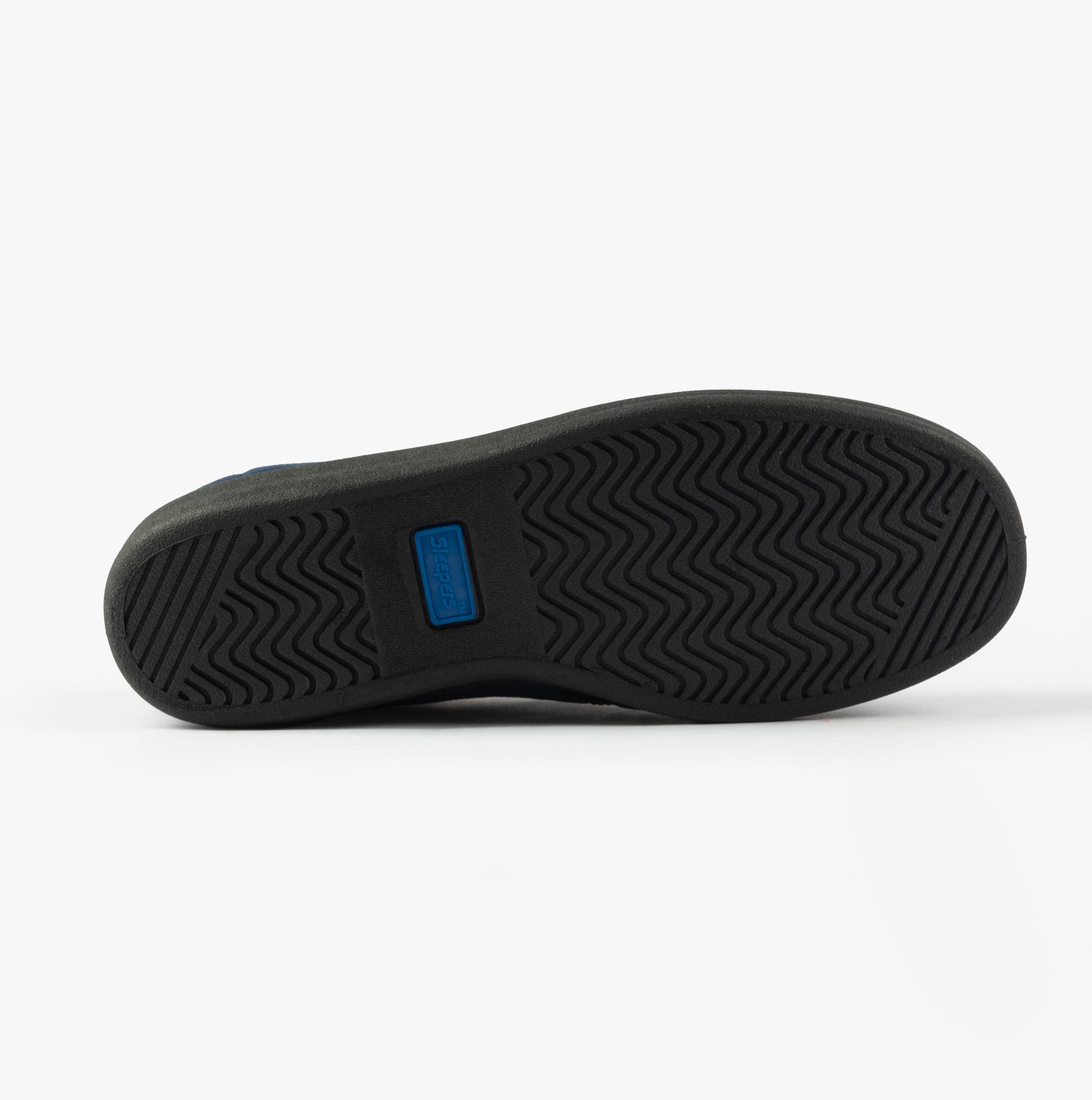 Sleepers WILSON Mens Velour Slip-On Full Slippers Navy