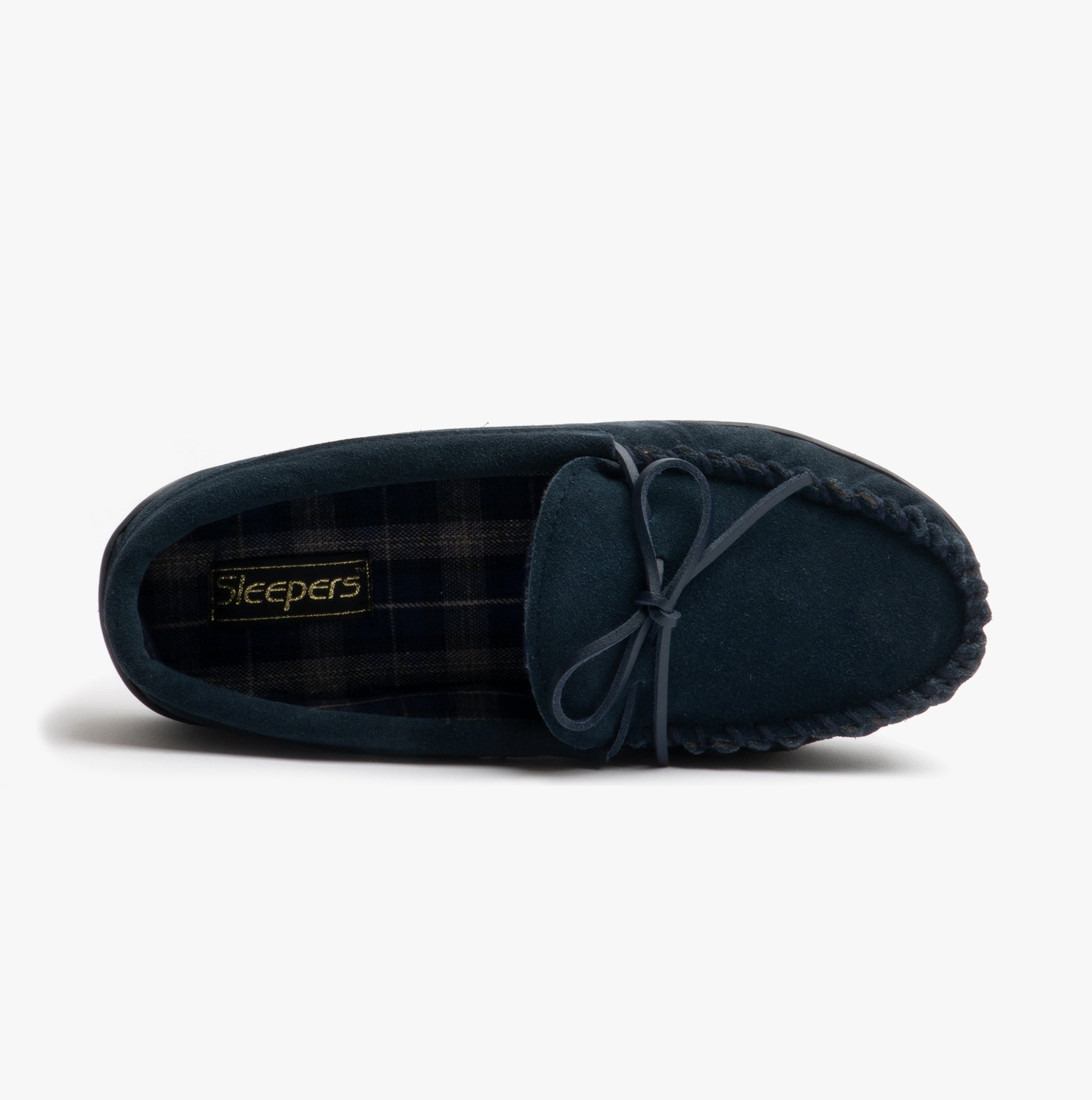 Sleepers ADIE Mens Moccasin Slippers Navy Blue