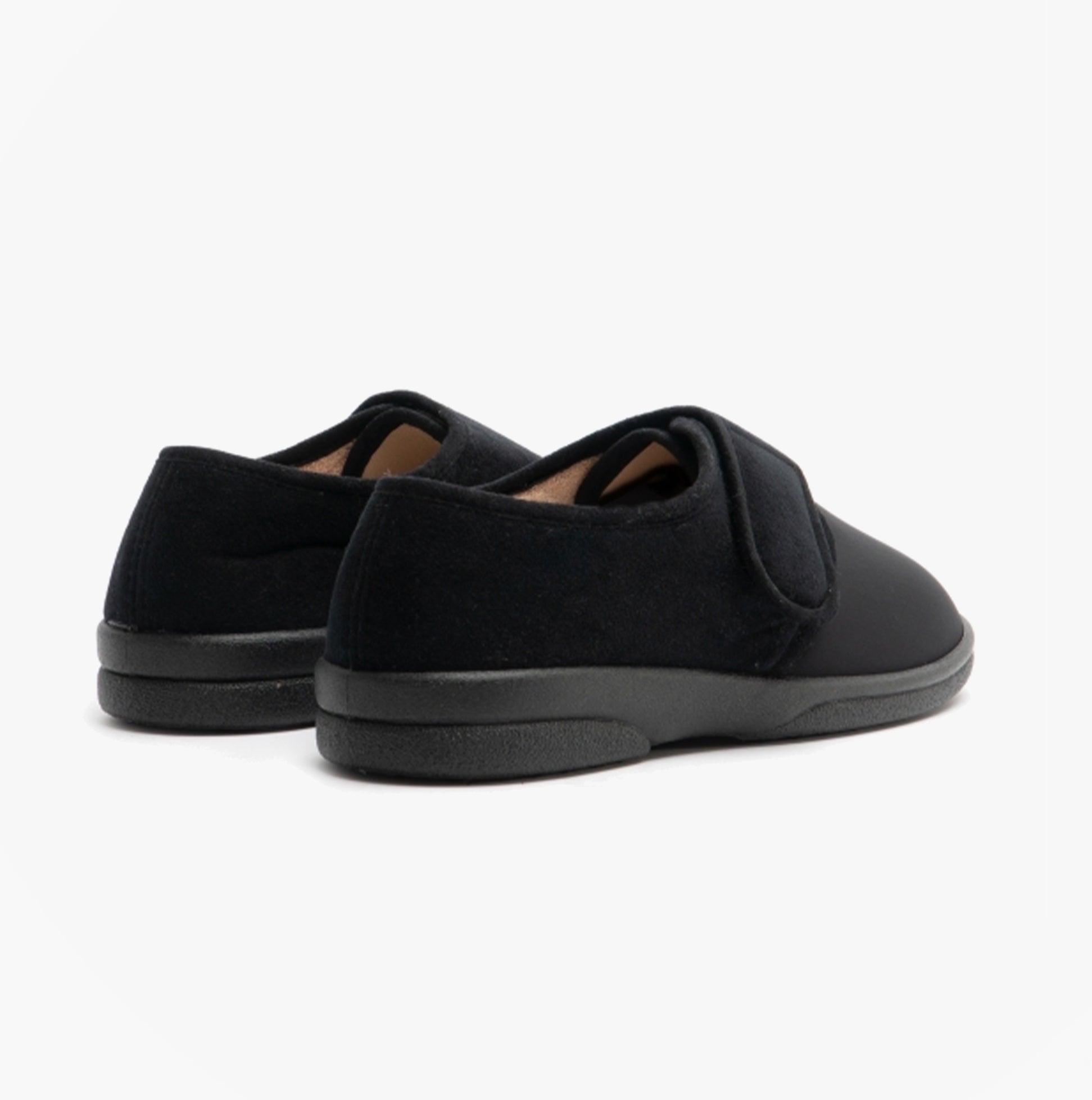 Sleepers ARTHUR Mens Super Wide Full Slippers Black