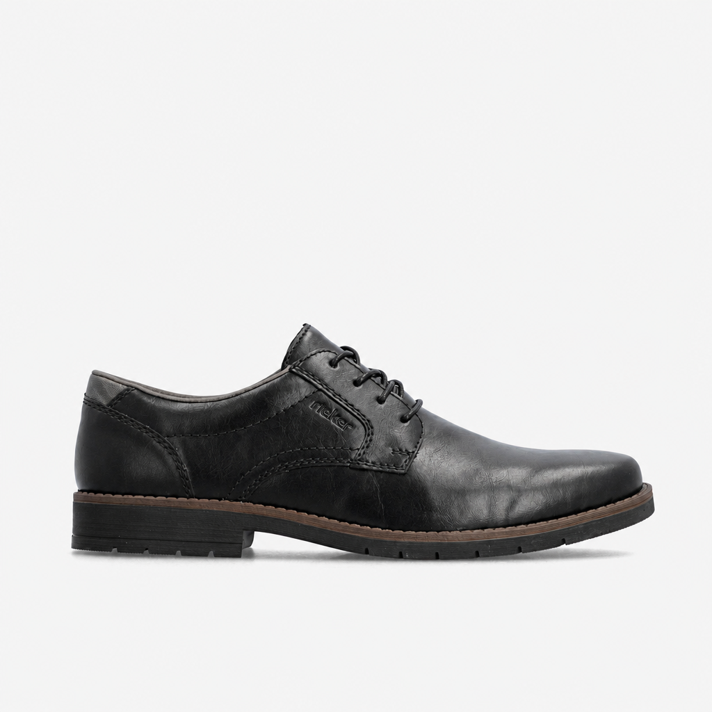 Rieker 13900 Mens Lace-Up Shoes Black/Smoke