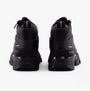 Sorel KINETIC IMPACT PUFFY ZIP Womens Winter Boots Black back view showcasing waterproof design and comfort features.