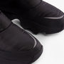 Sorel KINETIC IMPACT PUFFY ZIP Womens Winter Boots Black detail view showing the upper and rounded toe design.