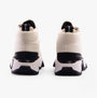 Sorel KINETIC IMPACT PUFFY ZIP Womens Winter Boots White back view showcasing ankle height and detailed sole.