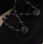 Sorel EXPLORER III JOAN Womens Winter Boots Black detail view of lace-up fastening and upper material