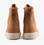 Sorel EXPLORER III JOAN Womens Winter Boots Brown rear view showcasing suede upper and rubber sole.