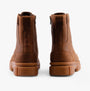 Sorel EXPLORER STRT LACE Womens Boots Brown rear view showcasing ankle boot design and rubber sole.