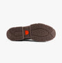 Sorel EXPLORER STRT Womens Chelsea Boots Brown bottom view, showing the rubber sole design and traction features.