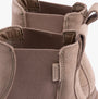 Sorel EXPLORER STRT Womens Chelsea Boots Brown detail view of elasticated side panel