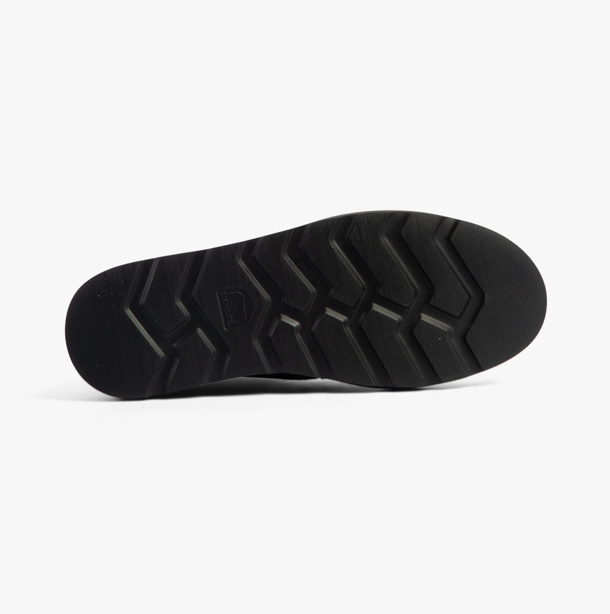 Sorel SLABTOWN 62' CARIBOU Mens Boots Black bottom view showing rubber sole tread design.