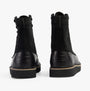 Sorel SLABTOWN 62' CARIBOU Mens Boots Black rear view showcasing leather and textile design.