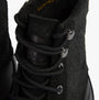 Sorel SLABTOWN 62' CARIBOU Mens Boots Black detail view showing laces and upper material in black.