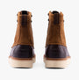 Sorel SLABTOWN 62' CARIBOU Mens Boots Brown rear view showcasing suede upper and rubber sole.